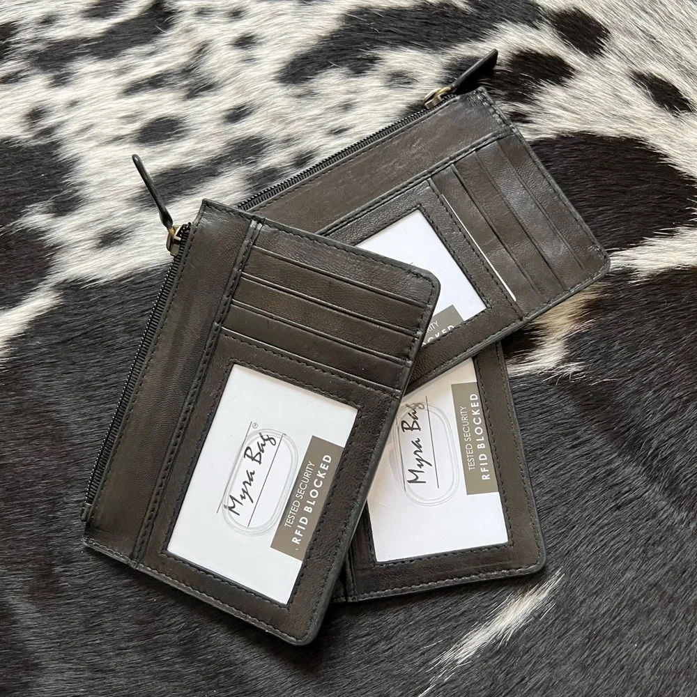 Green NEW Style MyRa BaG Embossed credit Card holder Leather gift idea - Picture 4 of 4